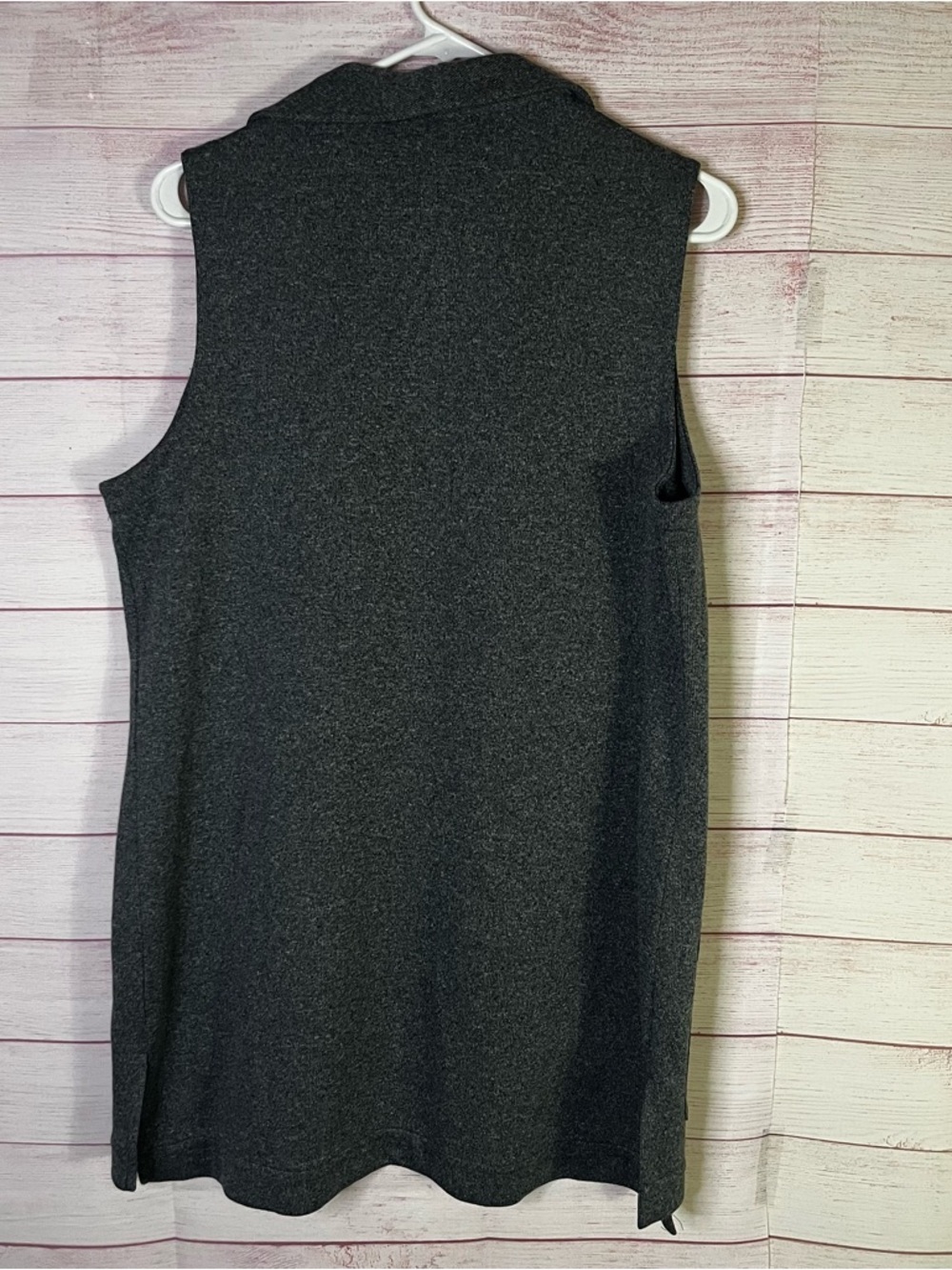 Duluth Trading Co Grey Open Front‎ Sleeveless Cardigan Vest Size Large - Picture 6 of 6